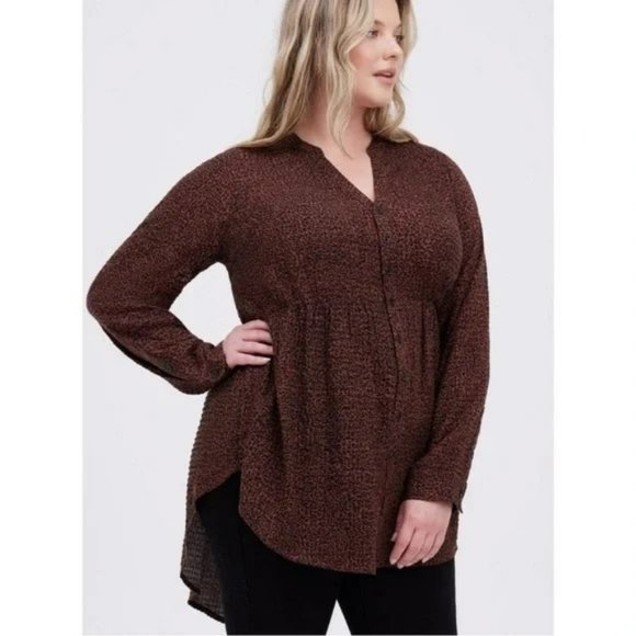 Torrid long sleeve tunic top-babydoll style size 3x - Picture 1 of 3